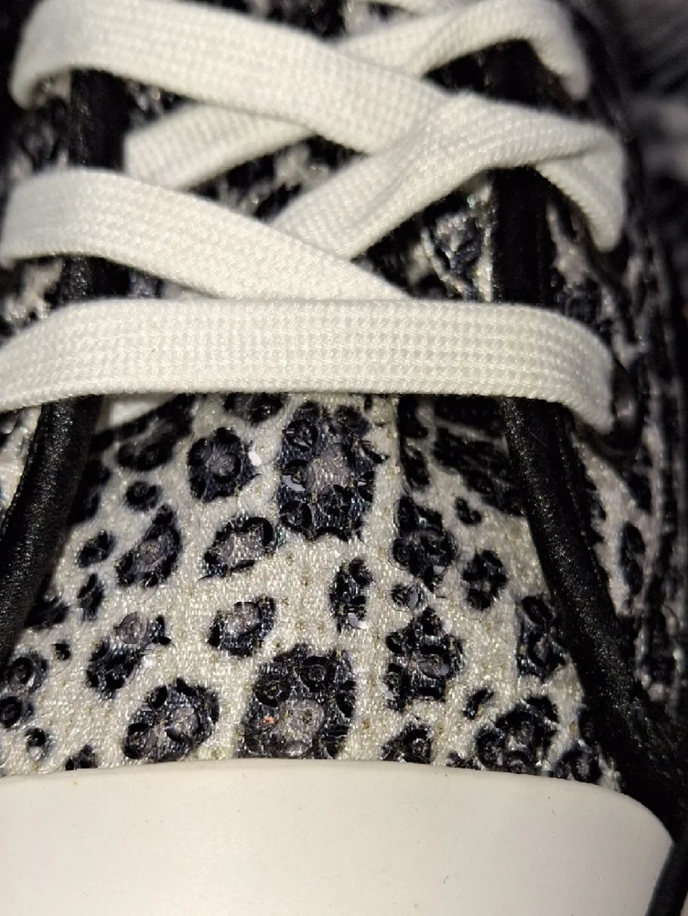 Vintage Converse High Top Squin Sneakers Snow Leopard Print,and Matching Tumbler - Picture 17 of 17